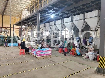 Detergent powder post blending and packing line was put into operation and production